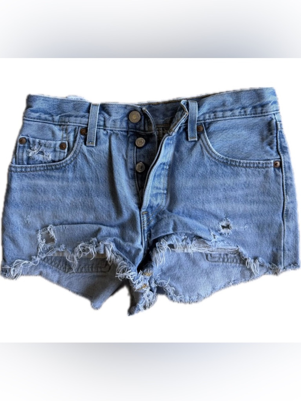 Levi’s 501 light wash shorts